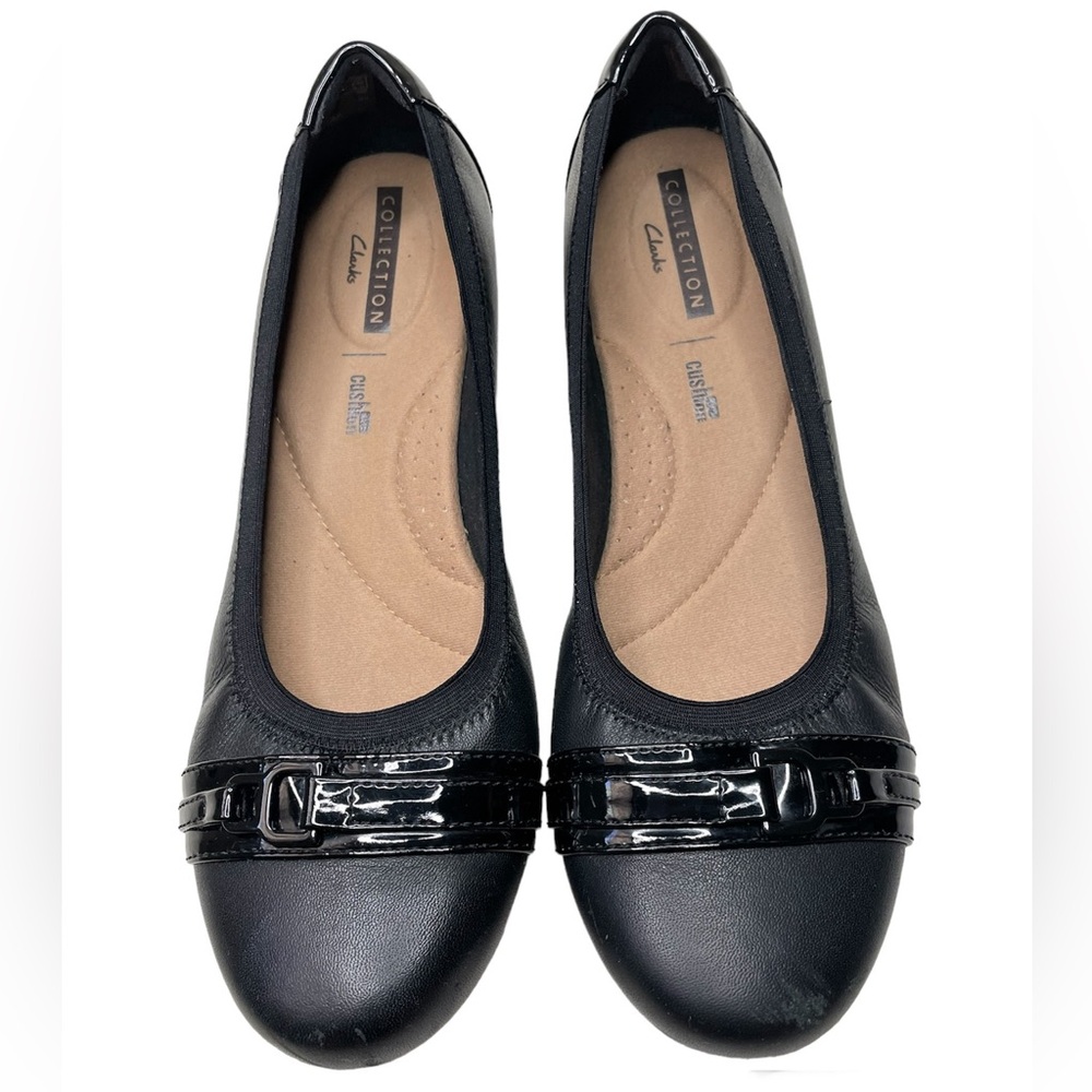 Clarks Collection black Ballet Flat Slip On women’s Shoes